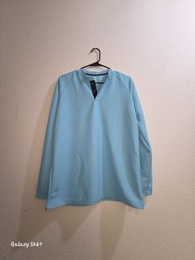 BEAST FASHION Light Blue Long-Sleeve Henley
